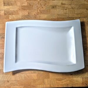 VILLEROY & BOCH "New Wave" White Porcelain 13x9" Serving Platter